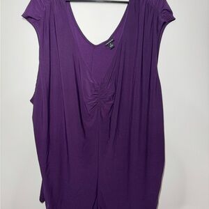 EUC Torrid Deep Purple Dressy Sleeveless Blouse Size 6 28/30 6X